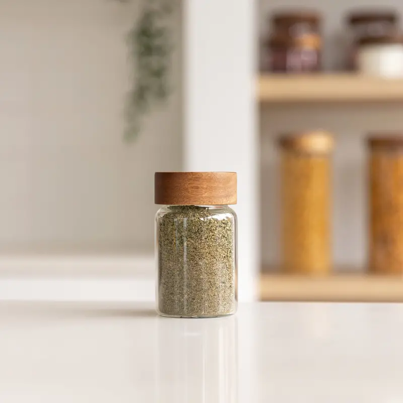 250Ml Acacia Wood & Glass Storage Jar – Versatile Kitchen Container 1