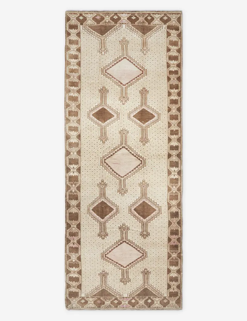 Antique Turkish 4'8" X 12'1" Hand-Knotted Wool Rug No. 238 1