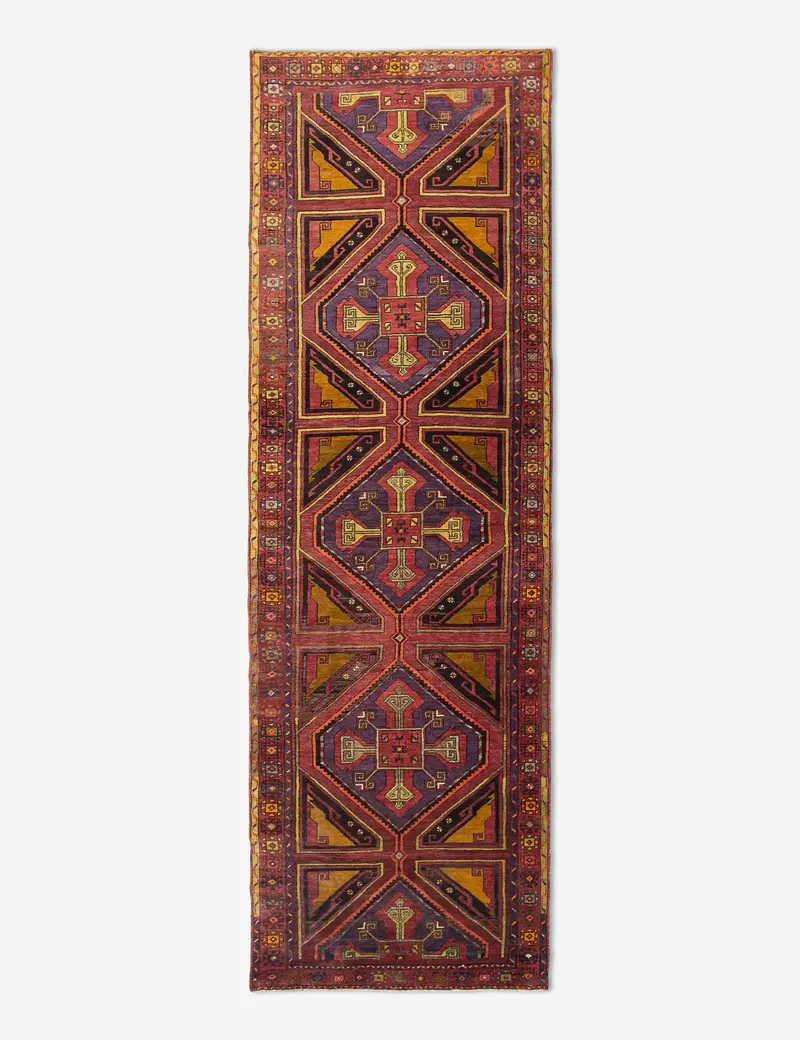 Antique Turkish Runner Rug No. 242 — 4' X 14'1" 1