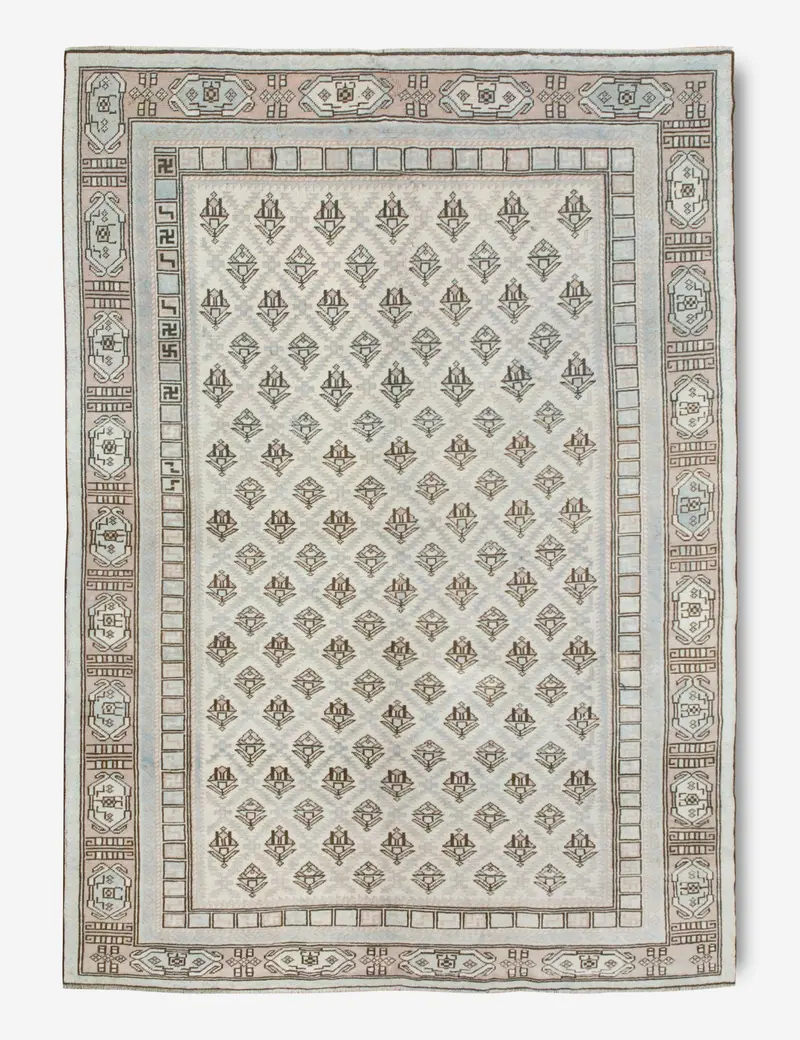 Antique Turkish Wool Area Rug (5'11" X 8'9") — No. 372 1
