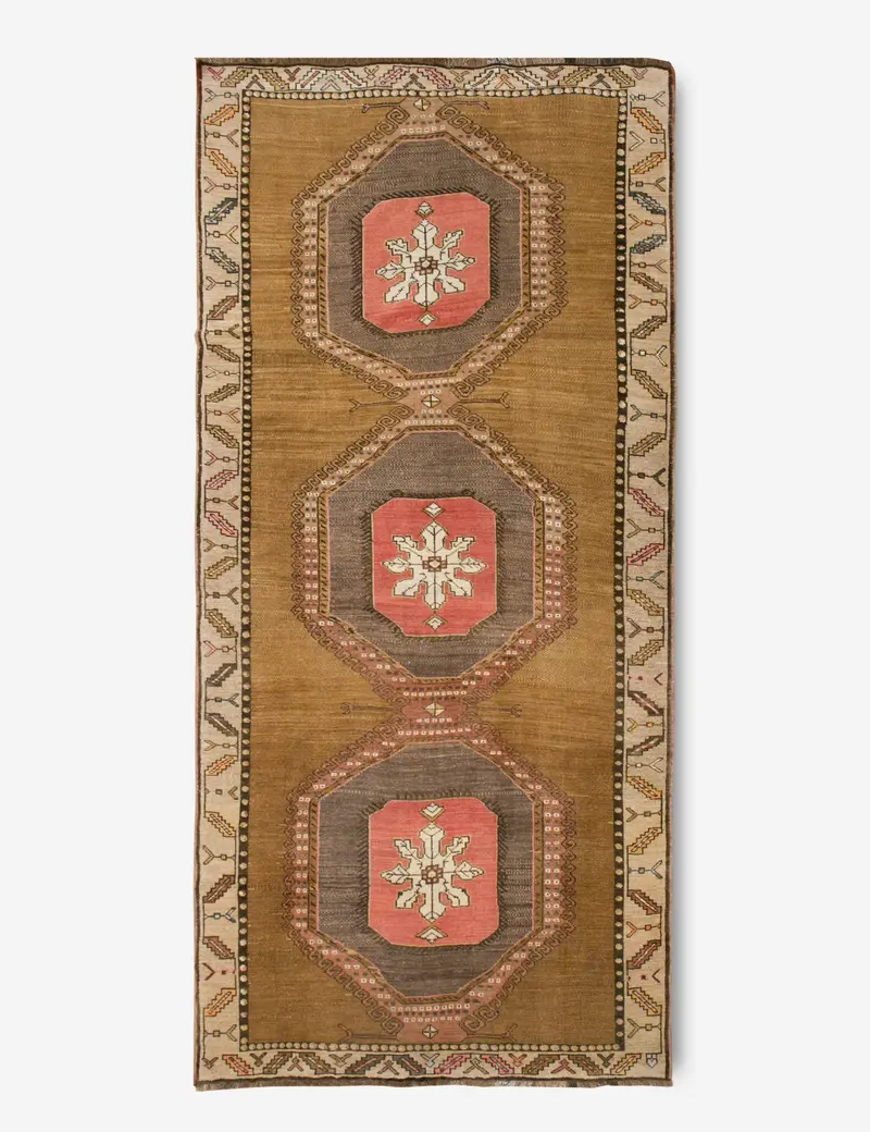 Antique Turkish Wool Area Rug – Hand-Knotted, 5'6" X 12'2", Rug No. 374 1