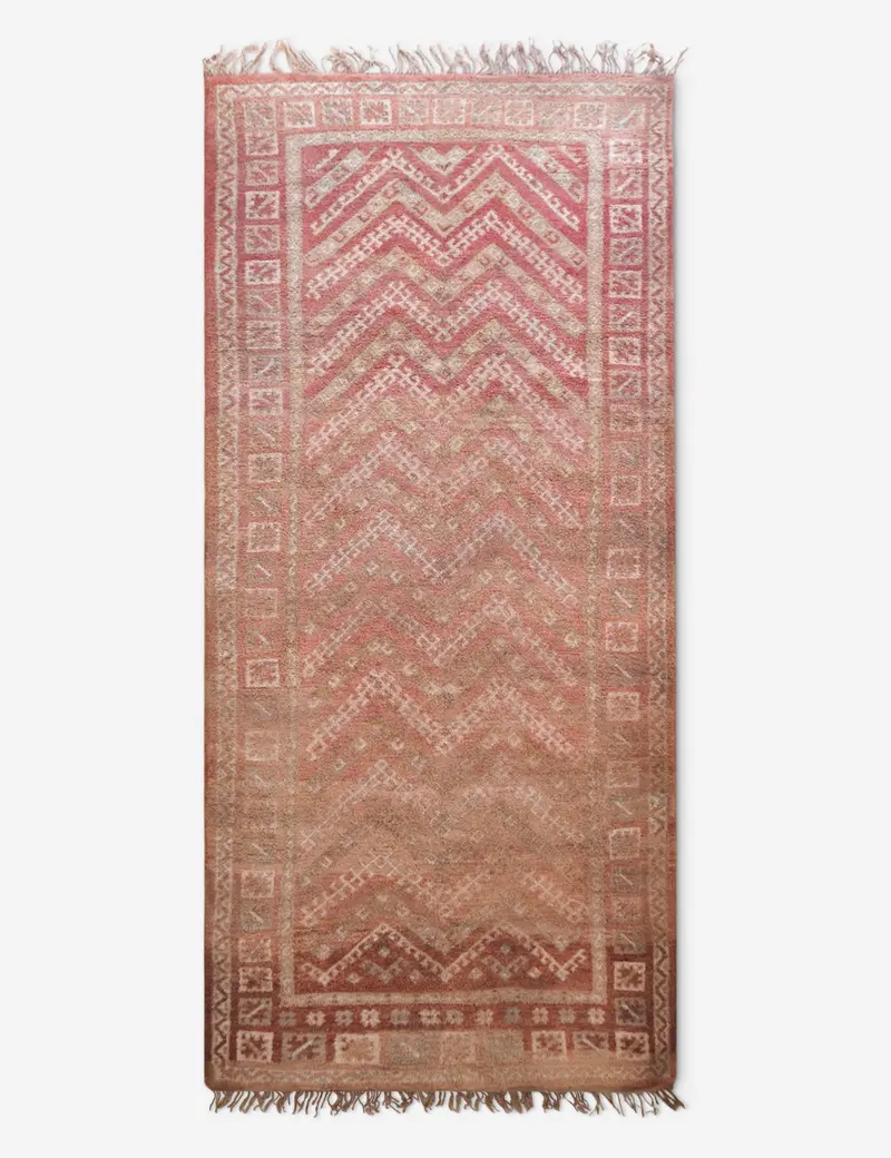 Authentic Moroccan Wool Rug No. 50 – Hand-Knotted Runner, 6'4" X 15'3" 1