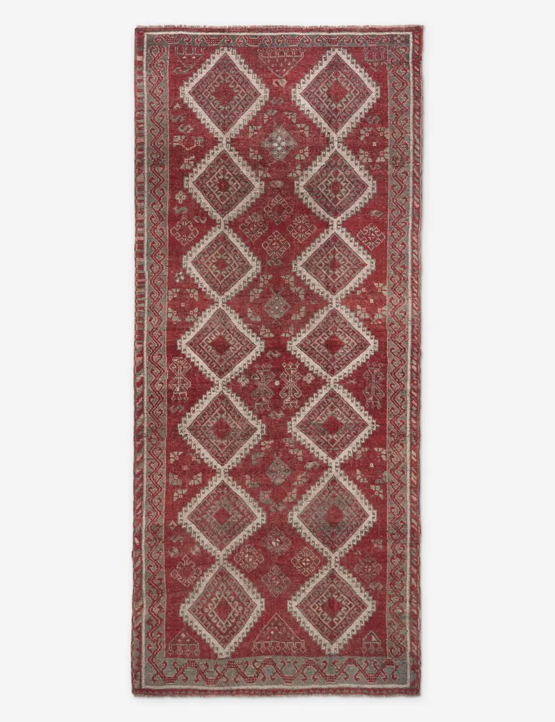 Authentic Turkish 4'9" X 11'2" Hand-Knotted Wool Rug No. 234 1