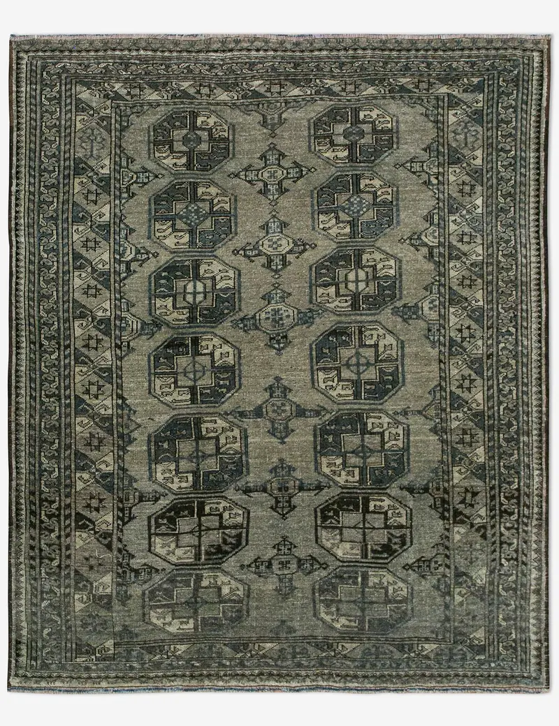 Authentic Turkish Hand-Knotted Rug No. 460 — 4'6" X 5'2" 1