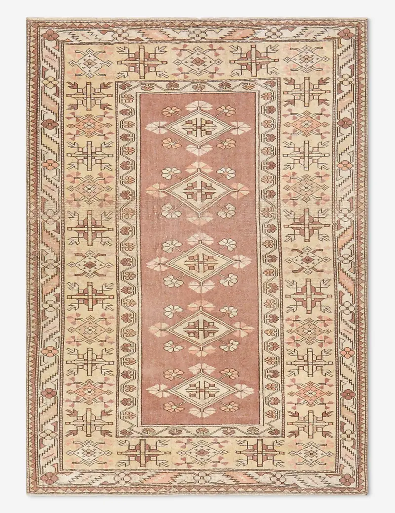 Authentic Turkish Wool Area Rug – 4' X 5' 6" (No. 496) 1