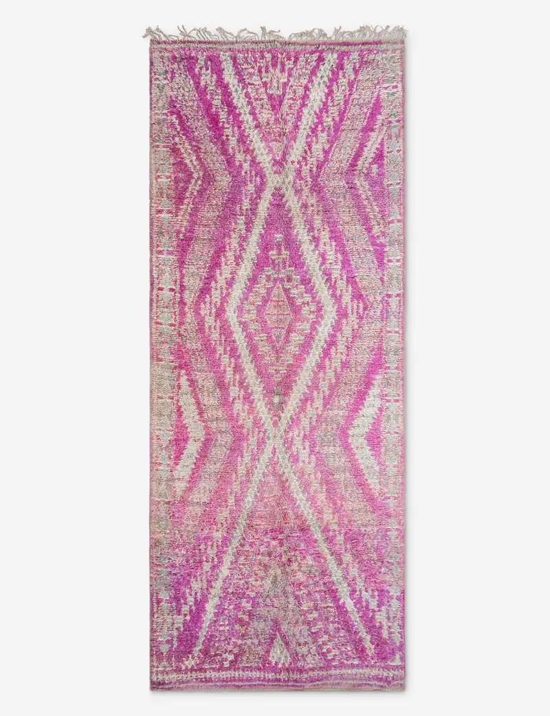 Authentic Vintage Moroccan Area Rug – Handwoven Berber Design, 6'1" X 15'4" 1