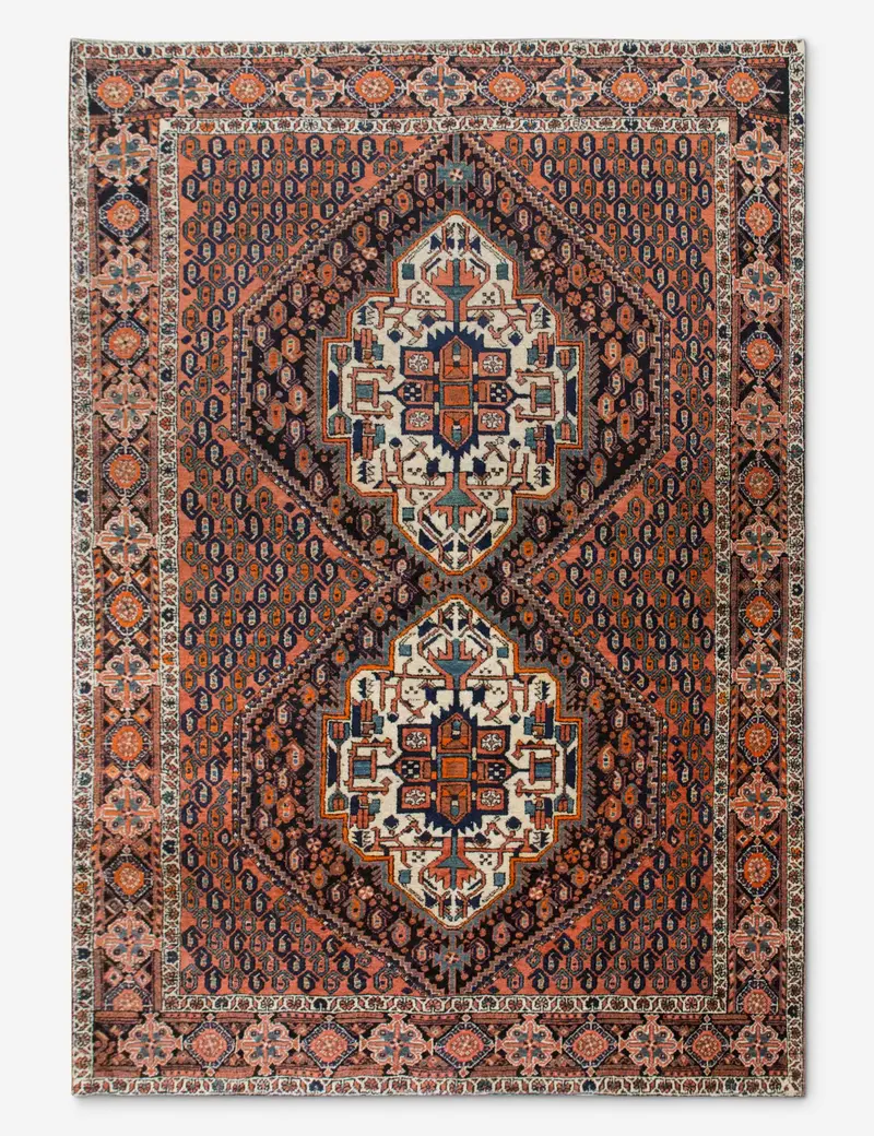 Authentic Vintage Turkish Wool Area Rug – Hand-Knotted, 4'7" X 6'5", No. 534 1