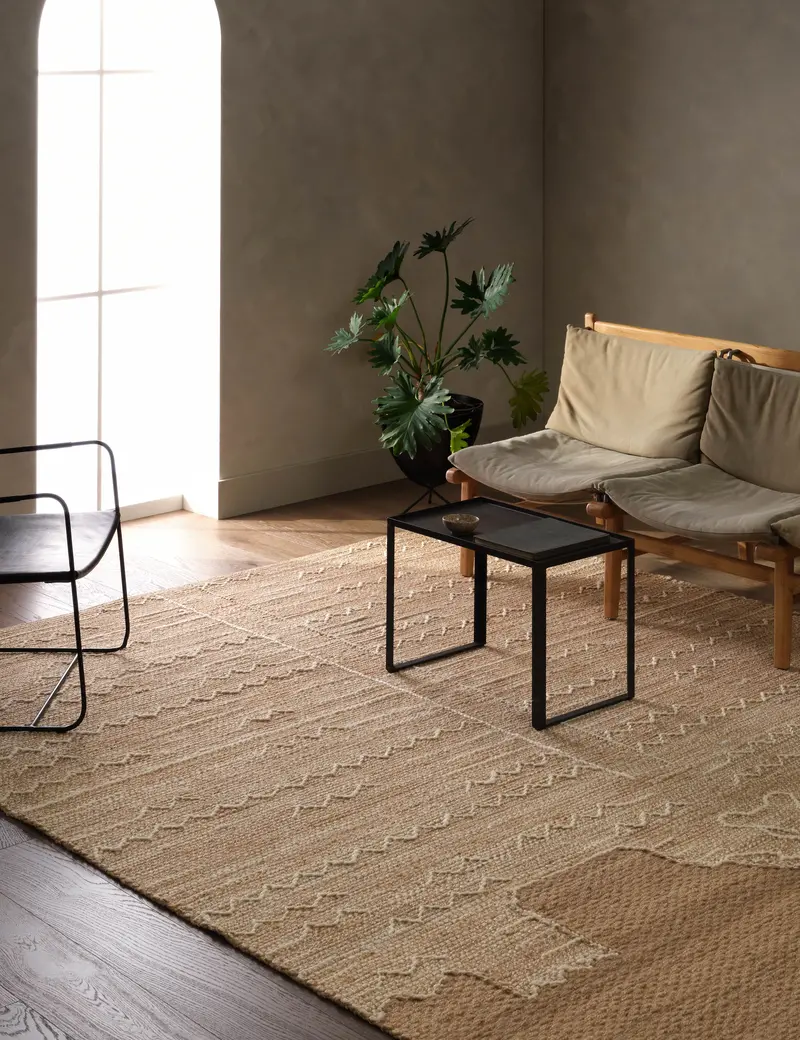 Avalos Natural Fiber Jute Area Rug, Handwoven 1