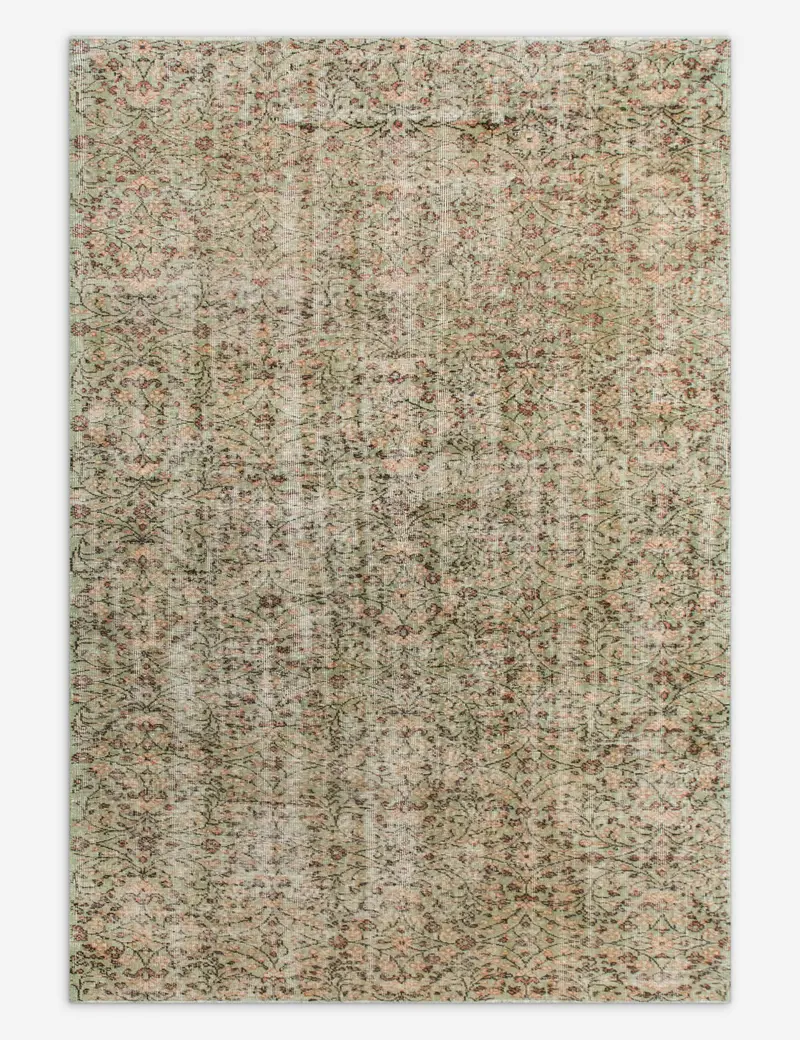 Balanced Turkish Wool Rug – Vintage Hand-Knotted, 6' X 8'9", No. 556 1
