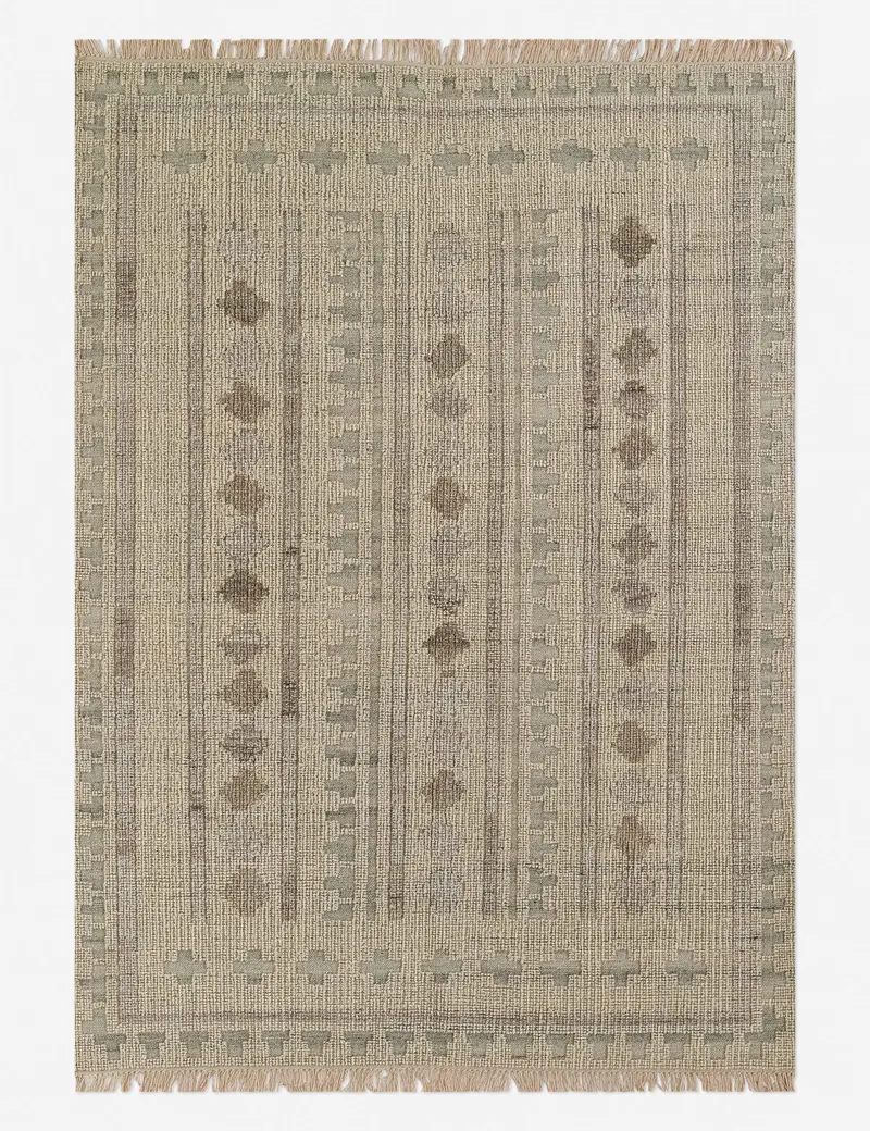Baya Handwoven Wool Rug – Textured Neutral Design 1