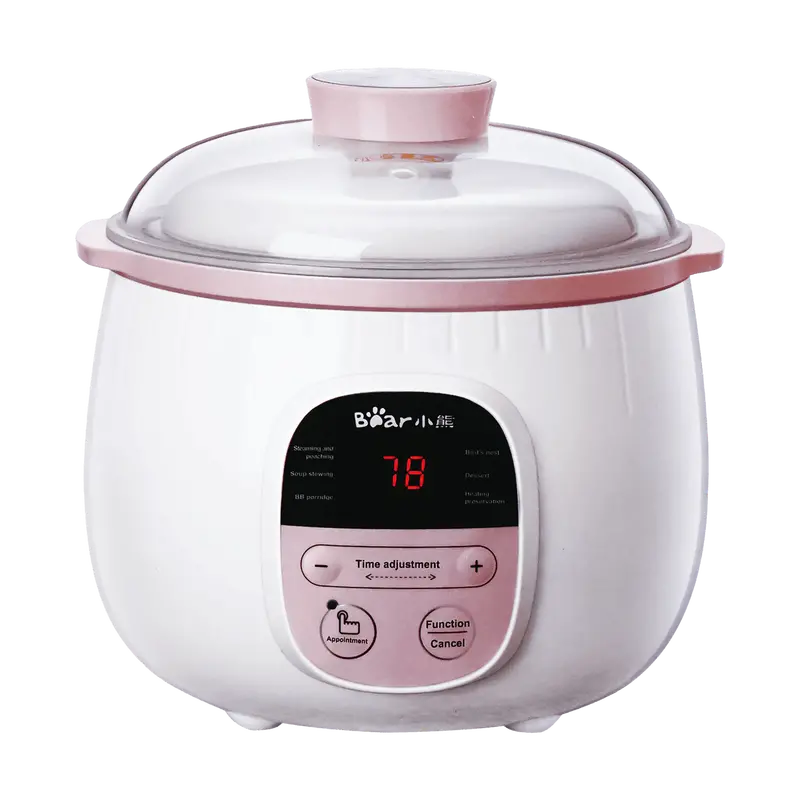 Bear 0.8L Mini Ceramic Stew Pot – Gentle-Heat Baby Food Cooker & Small-Batch Simmering Pot 1