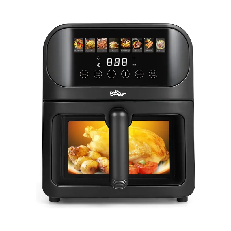 Bear 6.4-Quart Digital Air Fryer – 8-In-1多功能 Cooker With Adjustable Temp, Timer & Large Viewing Window 1