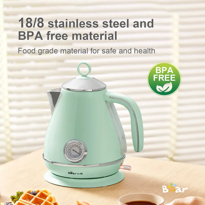 Bear Stainless Steel Electric Tea Kettle – Sleek Zdh-Q17W5 Model With Rapid Boil 1