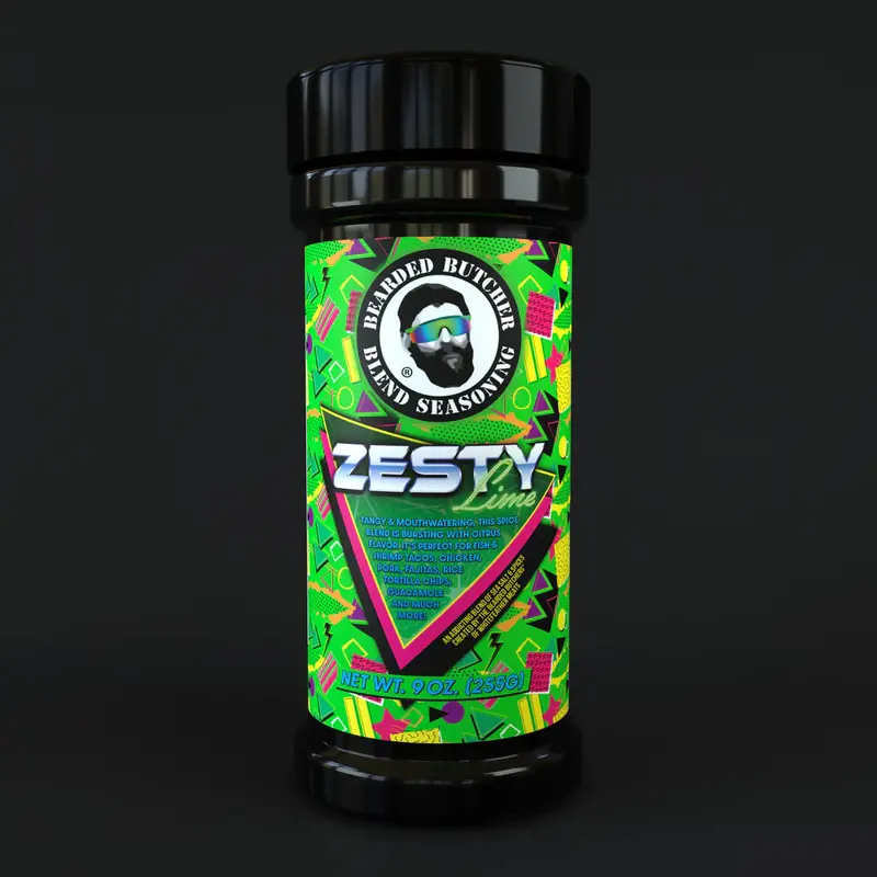 Bearded Butcher Zesty Lime Seasoning – 9 Oz Tangy Citrus Grill Rub 1