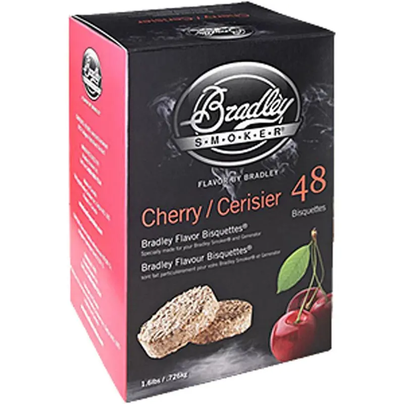 Bradley Cherry Smoking Bisquettes – 48-Pack, Fruity Aroma 1