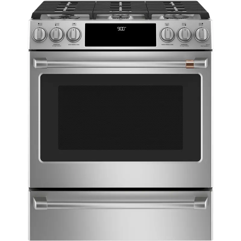 Café Dual-Fuel Range – 30-Inch, Convection Oven, Open-Box, Cc2S900P2Ms1 1