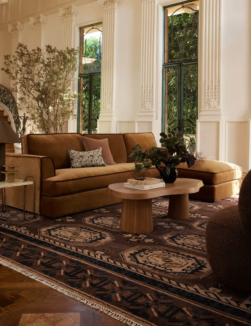 Caprice Hand-Knotted Wool Area Rug – Curvilinear Artisan Weave 1