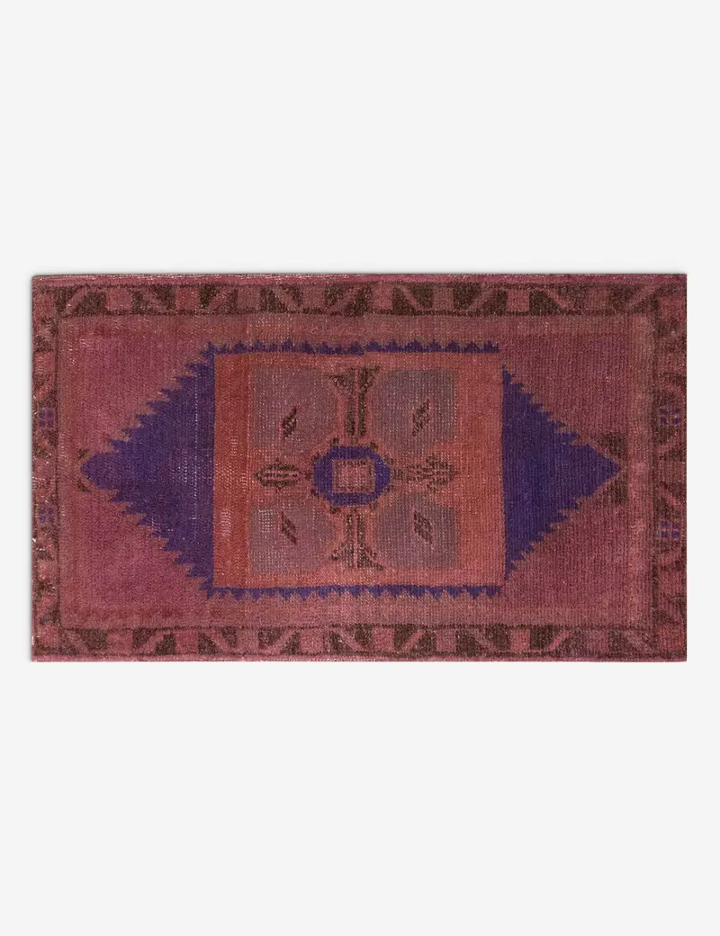 Charming Turkish Wool Mini Rug – Hand-Knotted, 1'5" X 2'4", No. 337 1