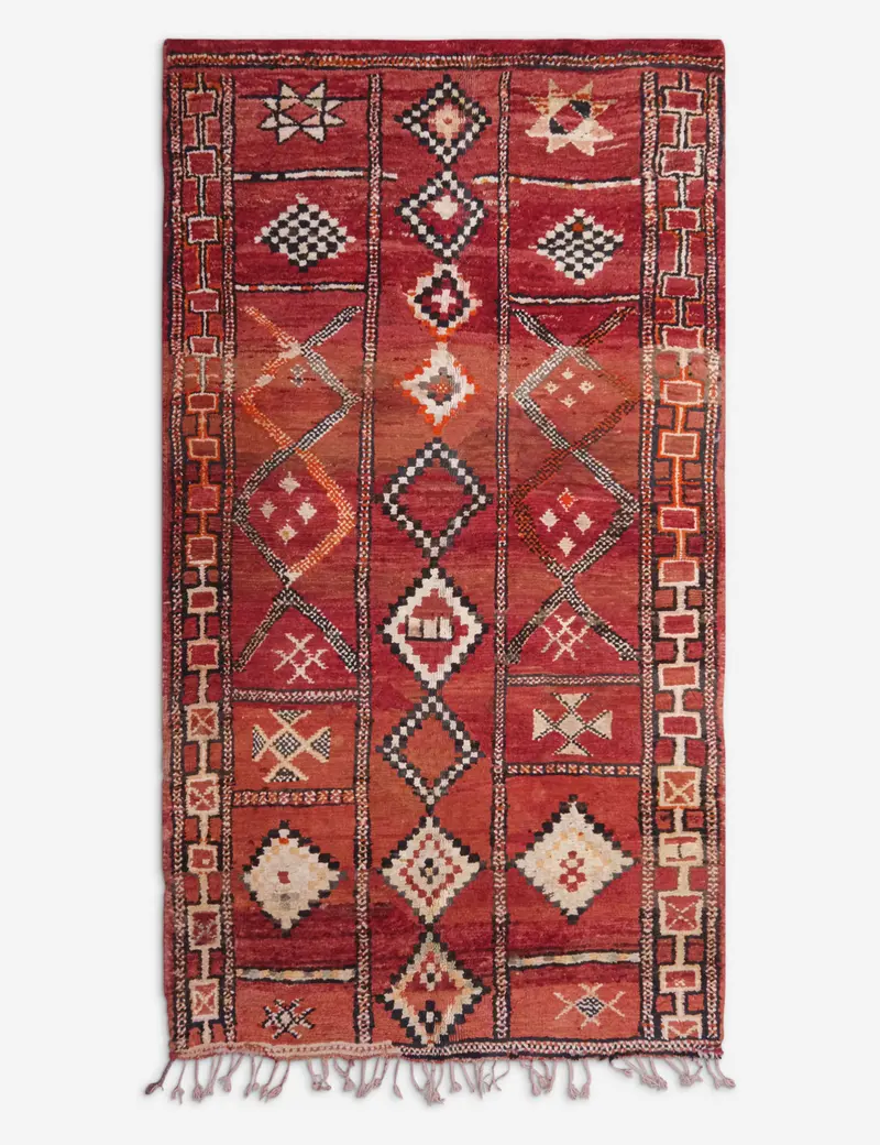 Charming Vintage Moroccan Floor Rug – 4' X 6'9" (No. 74) 1