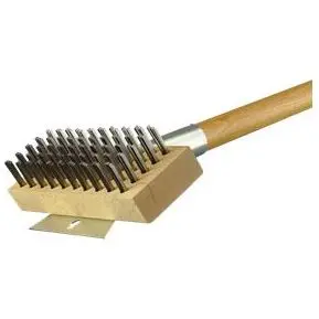 Chef Felton 30-Inch Heavy-Duty Oven & Grill Cleaning Brush – Horizontal Scraper With Flat Steel Bristles 1