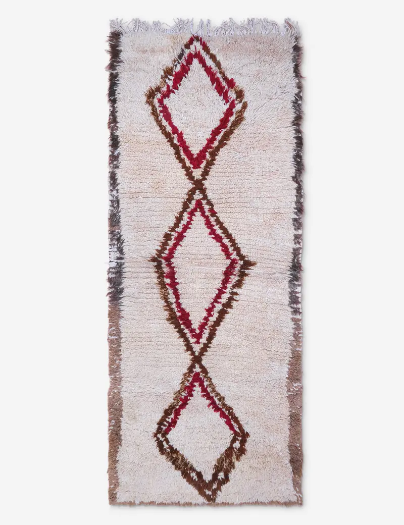 Classic Berber Runner Rug – Hand-Knotted Moroccan Style, 2'4" X 6' 1