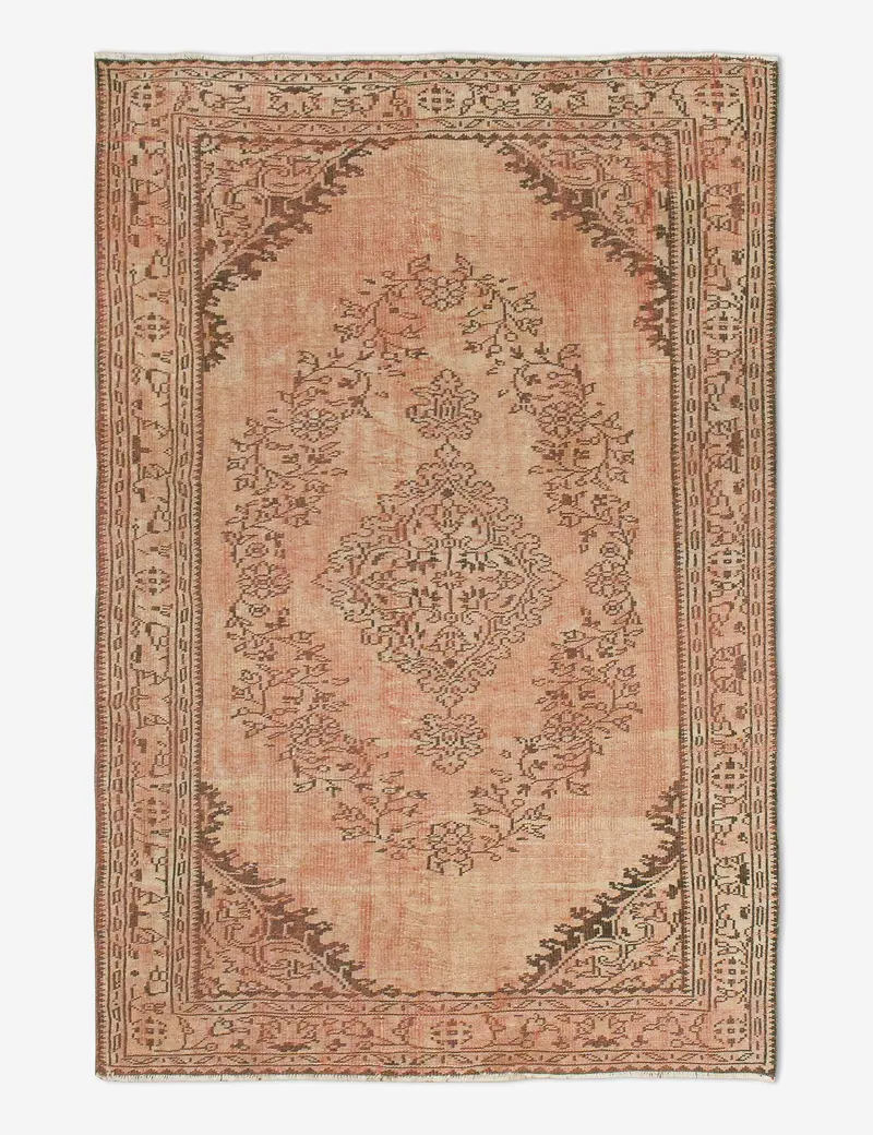 Classic Hand-Knotted Turkish Wool Area Rug, 6' X 9'2", Design No. 442 1