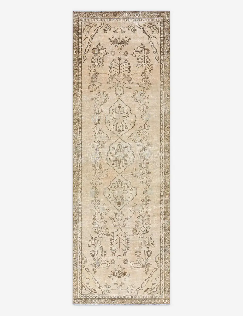 Classic Turkish Hand-Knotted Wool Rug, Vintage Runner Style, 3' X 9'2" – No. 514 1