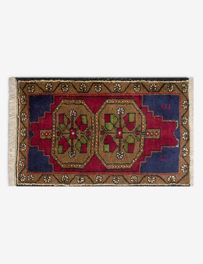 Classic Turkish Mini Rug – Hand-Knotted Wool, 2' X 3', No. 336 1