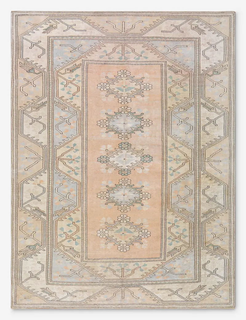 Classic Turkish Wool Rug, Antique-Inspired Hand-Knotted Pattern, 6' 5" X 9' (No. 468) 1