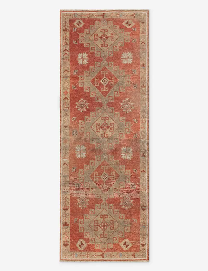 Classic Turkish Wool Runner Rug, Vintage Hand-Knotted, 4' X 11'5", No. 301 1