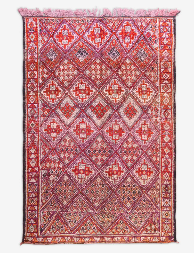 Classic Vintage Moroccan Floor Rug – 6'4" X 9' (No. 95) 1