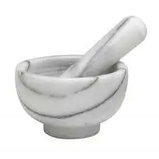 Compact Marble Mortar And Pestle Set – 2.5-Inch Kitchen Grinder 1