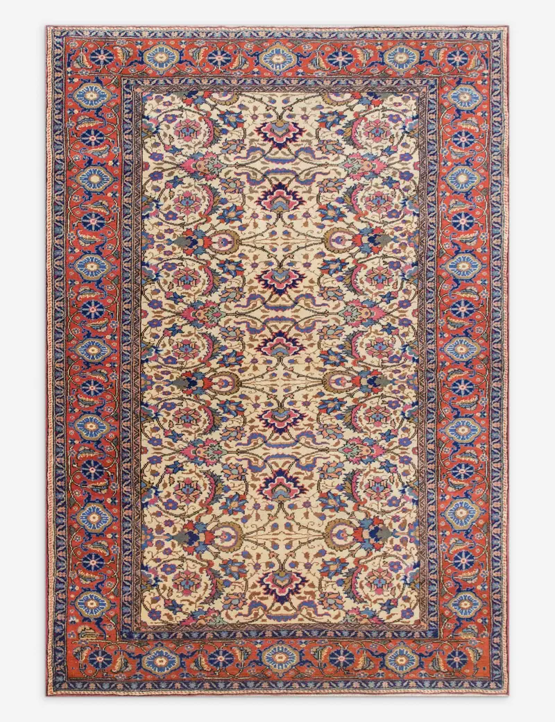 Compact Turkish Wool Area Rug – Hand-Knotted, 3'9" X 5'8", No. 552 1