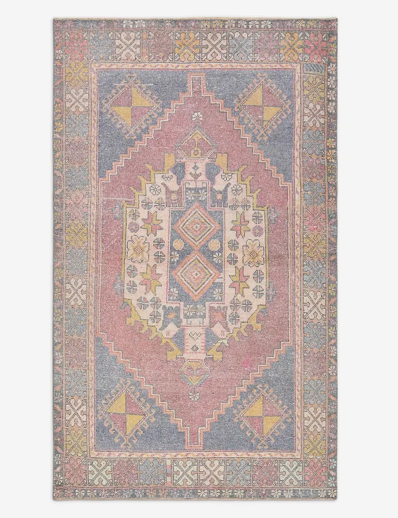 Compact Turkish Wool Rug, Hand-Knotted Vintage Runner, 3'11" X 6'2" – No. 500 1