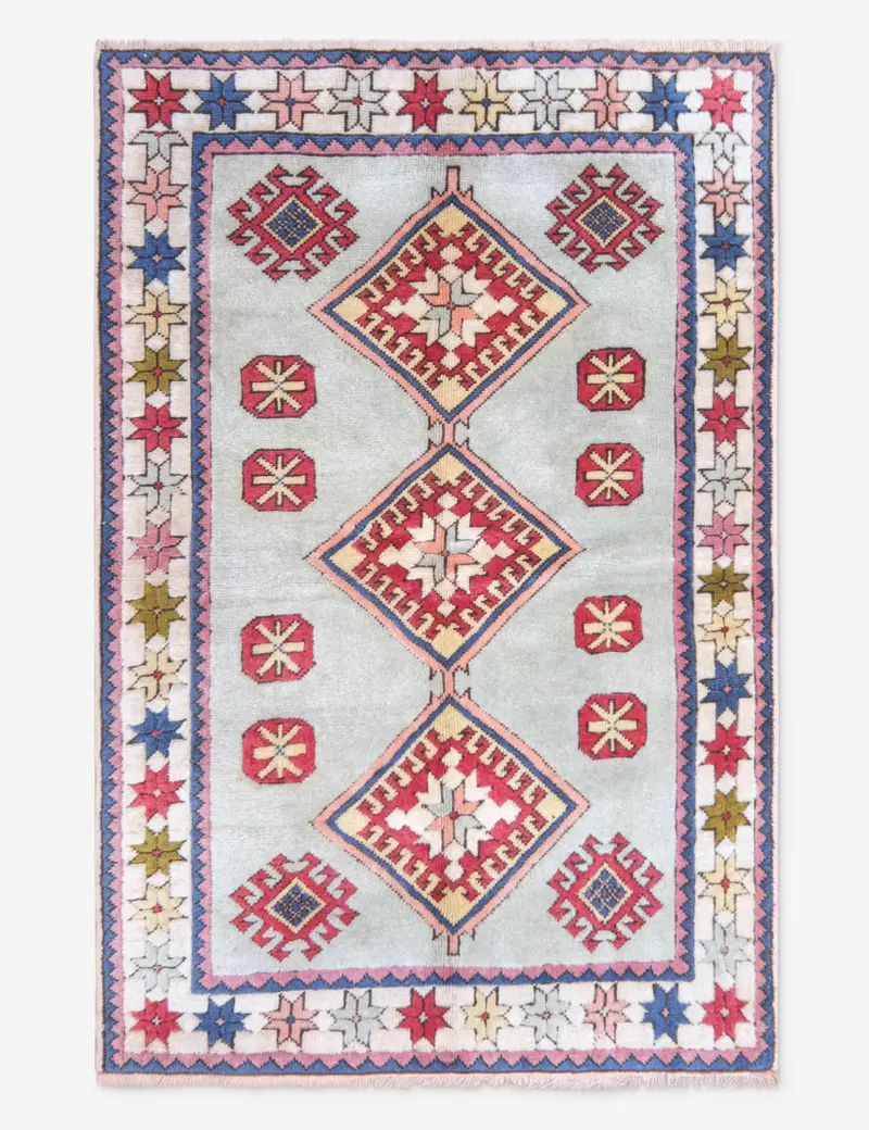 Compact Vintage Moroccan Berber Rug – 4'3" X 6'2" (No. 88) 1