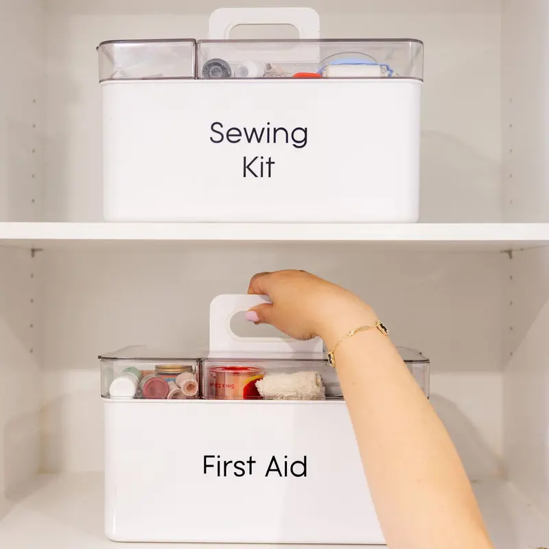 Customizable Vinyl First Aid Label Decals For Cabinets And Boxes 1