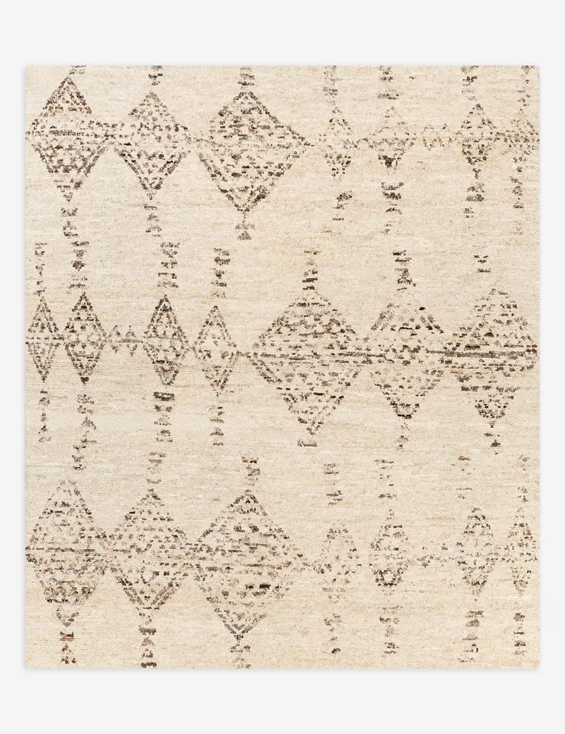 Damica Moroccan-Style Hand-Knotted Wool Rug – Bohemian Floor Art 1