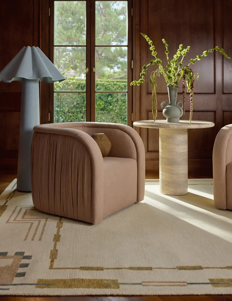 Danzi Hand-Tufted Wool Area Rug – Artisan Ochre & Blush 1