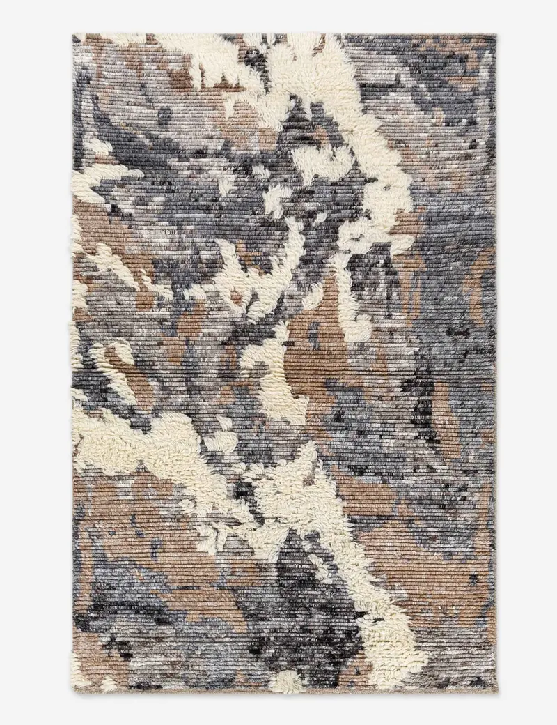Dasia Hand-Knotted Moroccan Shag Rug – Wool Blend 1