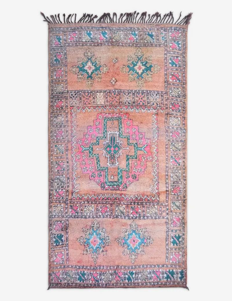 Dramatic Vintage Moroccan Floor Rug – 5'6" X 10'6" (No. 82) 1