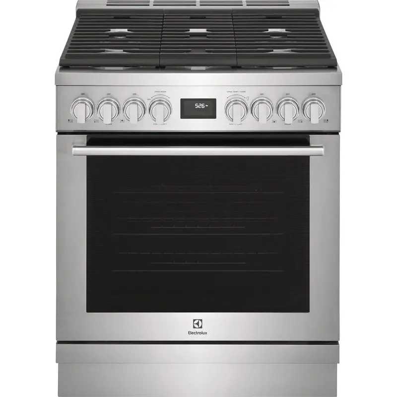 Electrolux 30-Inch Freestanding Gas Range With Convection Ecfg3068As 1