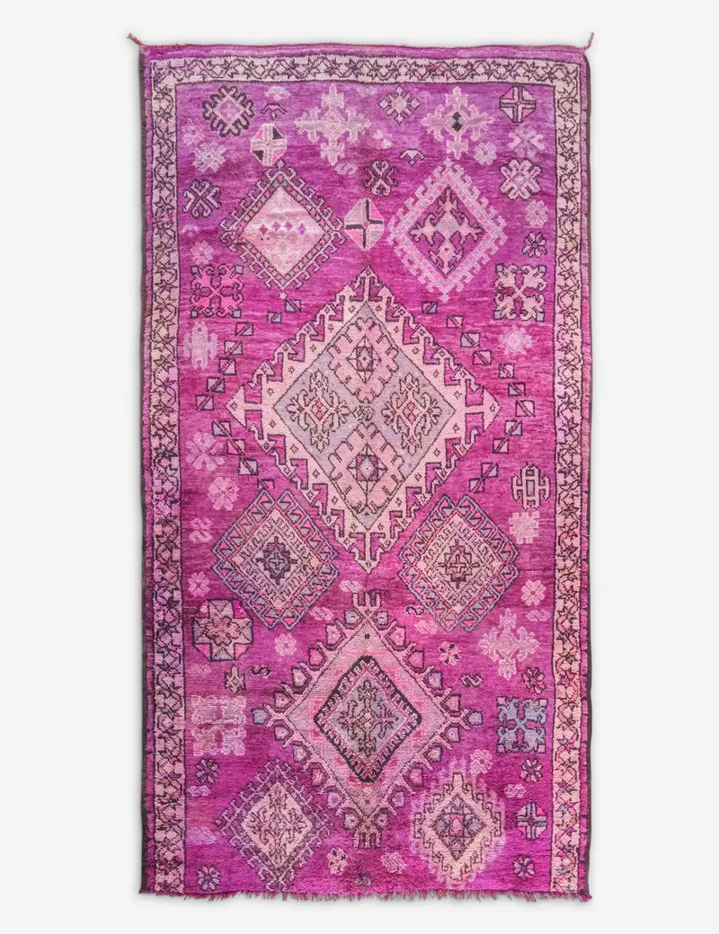Elegant Vintage Moroccan Wool Rug – 6'7" X 12'8" (No. 75) 1