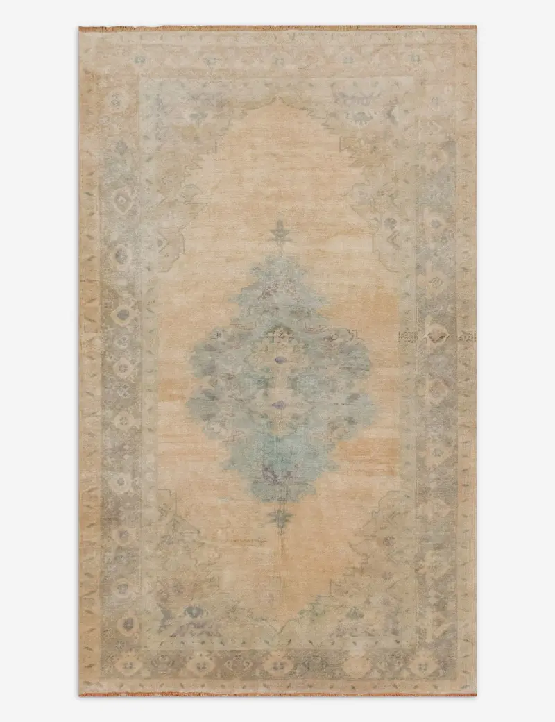 Elongated Turkish Wool Rug – Vintage Hand-Knotted, 4'8" X 8'5", No. 554 1