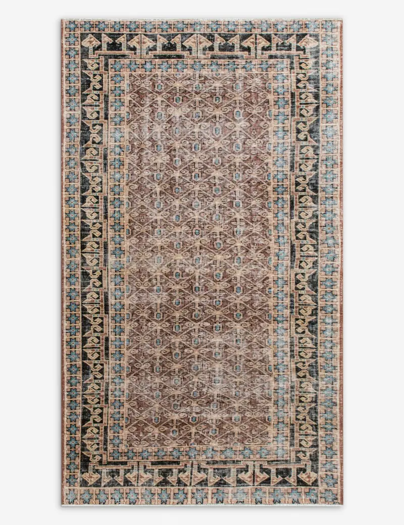 Entryway Turkish Wool Rug – Vintage Hand-Knotted, 4' X 6'9", No. 549 1