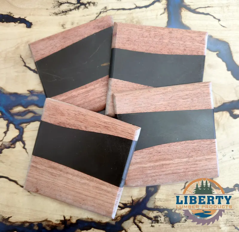 Epoxy Resin Art Coaster Set – Hand-Poured, 4 Pcs 1