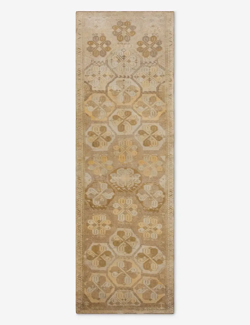 Extra-Long Turkish Wool Runner Rug – Hand-Knotted, 4'7" X 16', No. 299 1