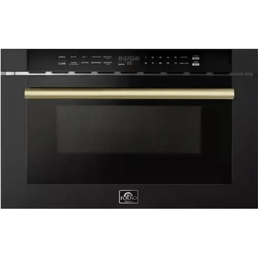 Forno 24-Inch Built-In Microwave Drawer – 1.2 Cu. Ft., Black Model Fmwdr3000-24Blk 1