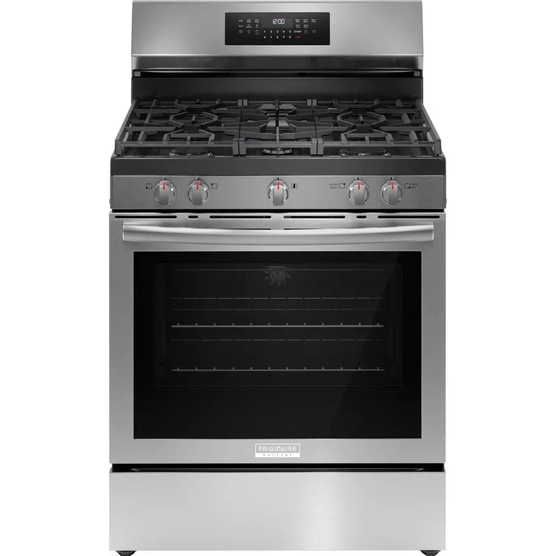 Frigidaire Gallery 30" Freestanding Gas Range With Air Fry Technology Gcrg3059Bf 1