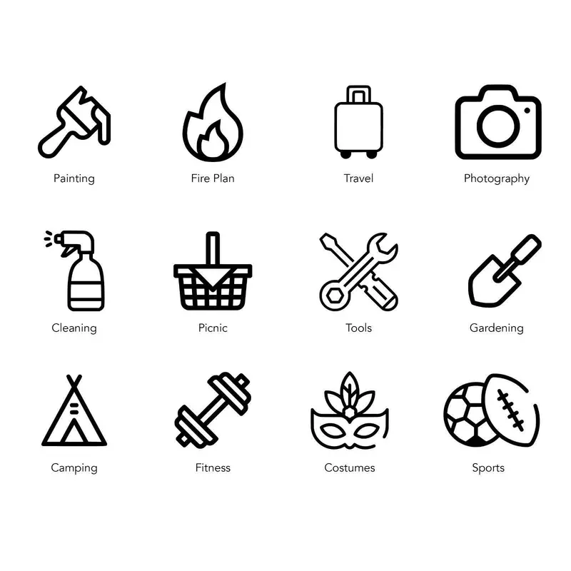 Garage-Themed Vinyl Decal Labels For Organisers And Bins 1