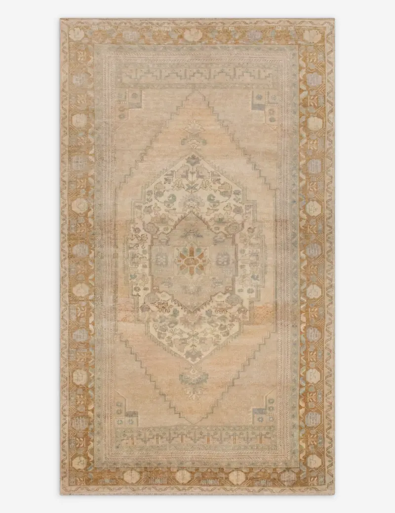 Grand Turkish Wool Area Rug – Hand-Knotted, 5'7" X 10'7", No. 555 1